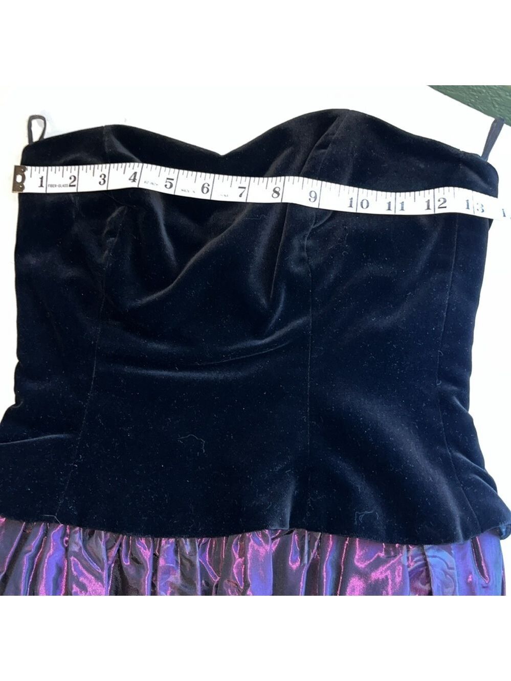 Laura Ashley Vintage 80s Velvet Strapless Gown - Picture 10 of 12